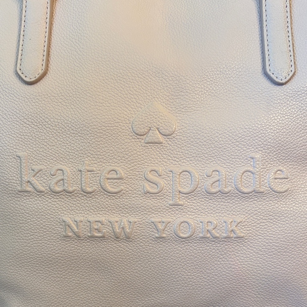 RARE kate spade leather Larchmont avenue logo penny tote, soft pink colour - Picture 2 of 9